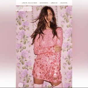 LoveShackFancy Lightning Mini Dress Millennial Pink